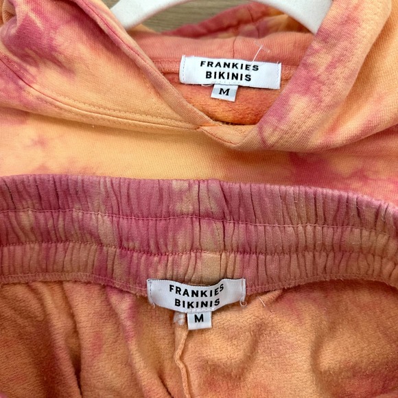 Frankies Bikinis Sherbet Tie Dye Burl Sweat Set Size M - Picture 6 of 8